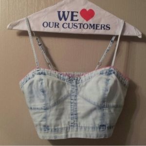Chambray crop top
